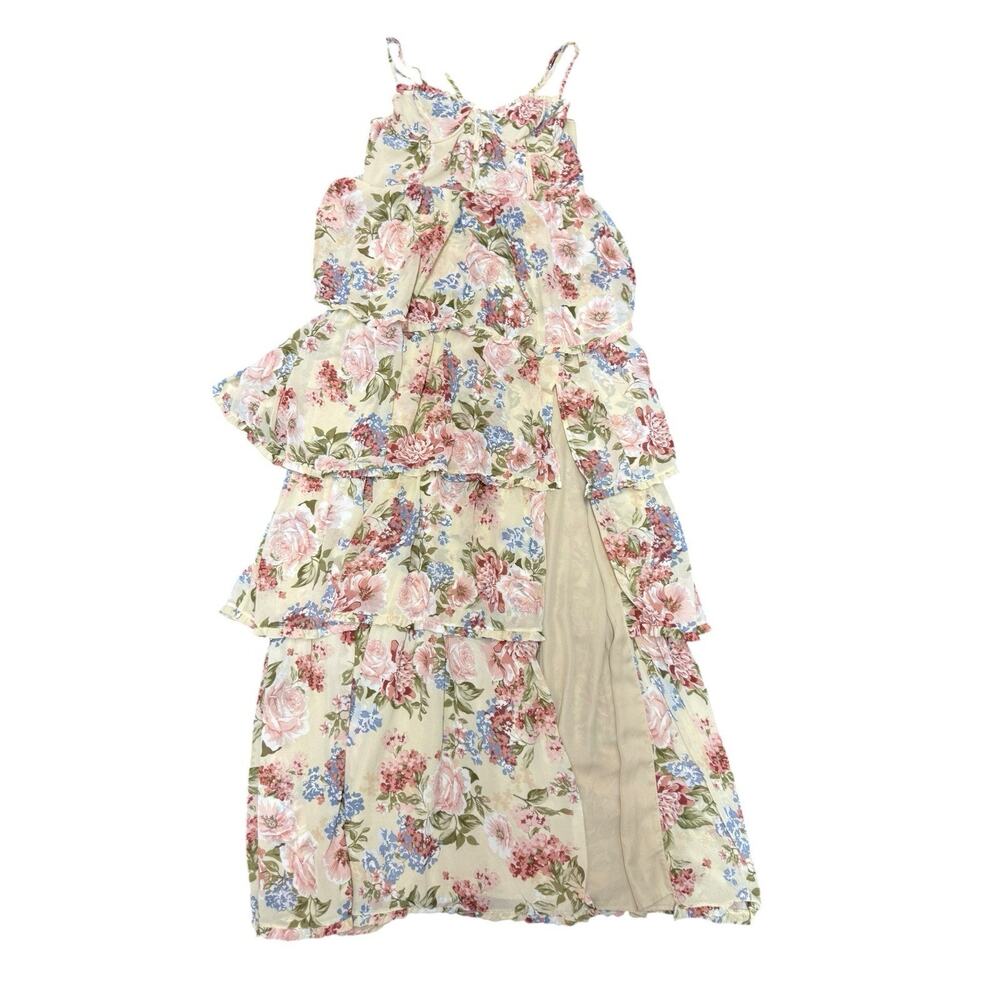 Petal & Pup Mito Floral Tiered Corset Maxi Dress XL High Low Romantic - Picture 7 of 12